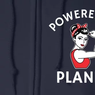 Powered By Plants Retro Womens Vegan Fitness Full Zip Hoodie