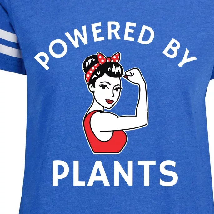 Powered By Plants Retro Womens Vegan Fitness Enza Ladies Jersey Football T-Shirt