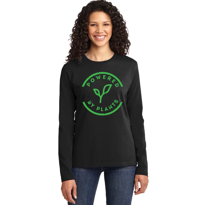 Powered By Plants Vegan Workout Ladies Long Sleeve Shirt