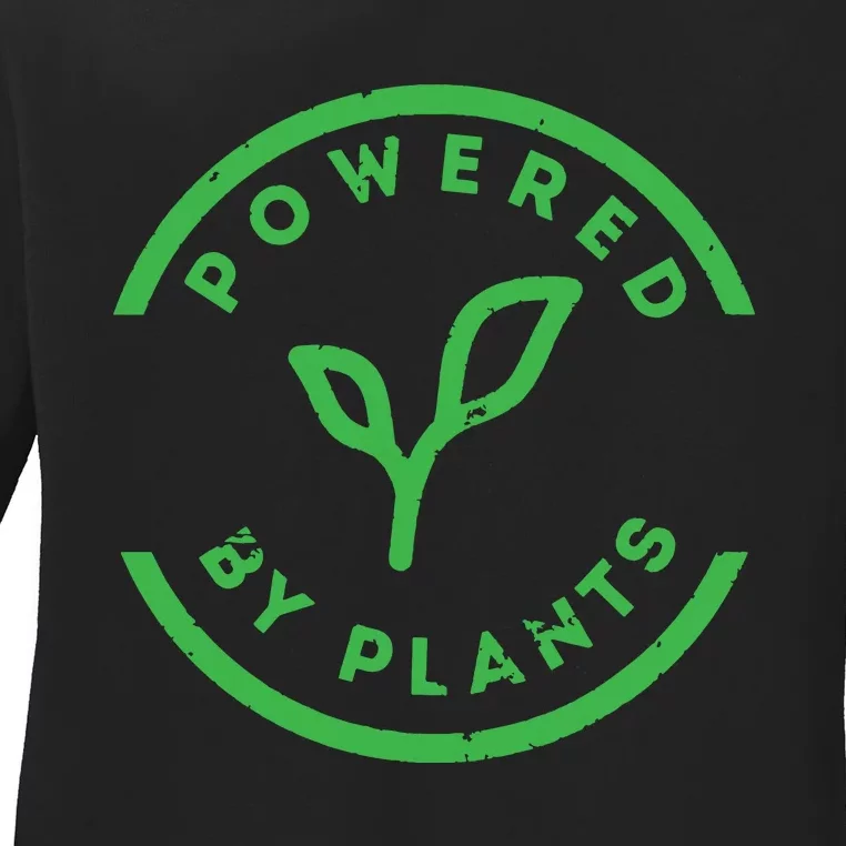 Powered By Plants Vegan Workout Ladies Long Sleeve Shirt