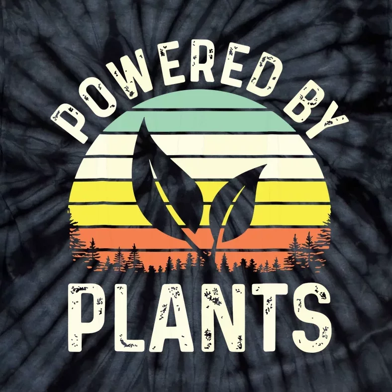 Powered By Plants Veggie Vegan Gardening Tie-Dye T-Shirt