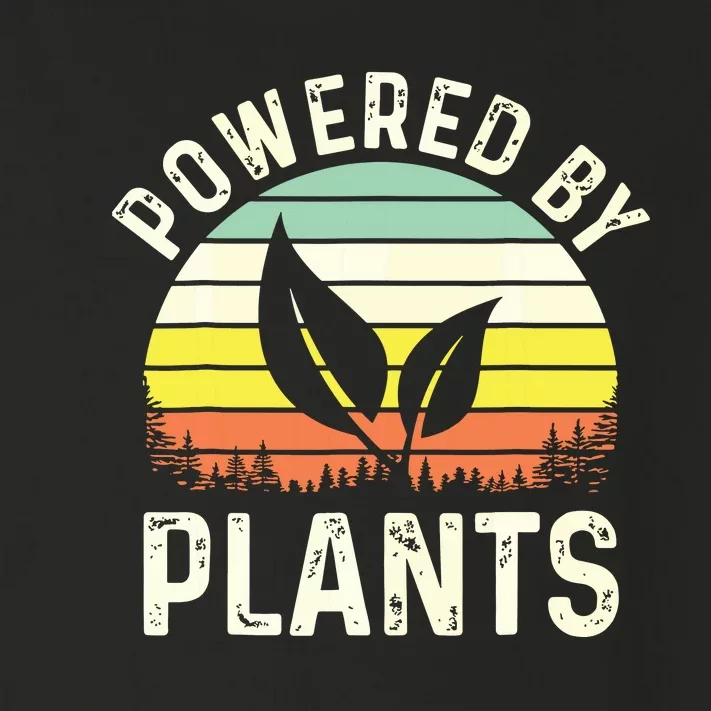 Powered By Plants Veggie Vegan Gardening Toddler Long Sleeve Shirt