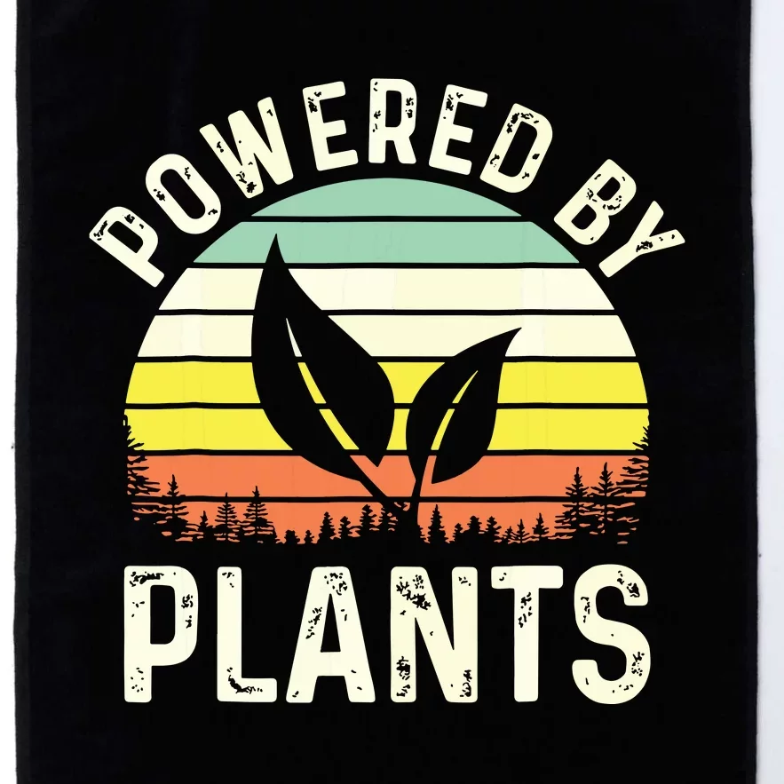 Powered By Plants Veggie Vegan Gardening Platinum Collection Golf Towel