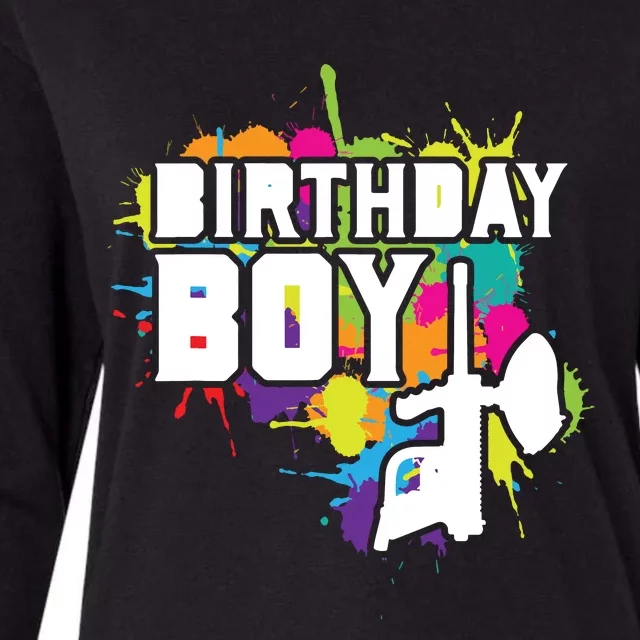 Paintball Birthday Party Theme Womens Cotton Relaxed Long Sleeve T-Shirt