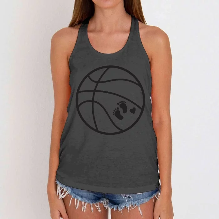 Pregnant Basketball Pregnancy Belly Costume For Halloween Women's Knotted Racerback Tank