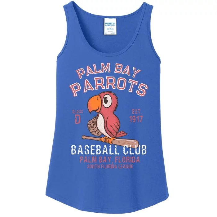 Palm Bay Parrots Baseball Retro Minor League Baseball Team Cool Gift Ladies Essential Tank