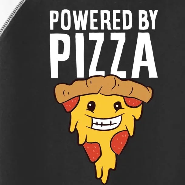 Powered By Pizza Funny Pizza Toddler Fine Jersey T-Shirt