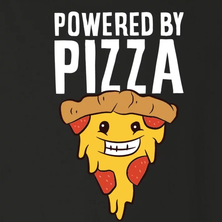 Powered By Pizza Funny Pizza Toddler Long Sleeve Shirt