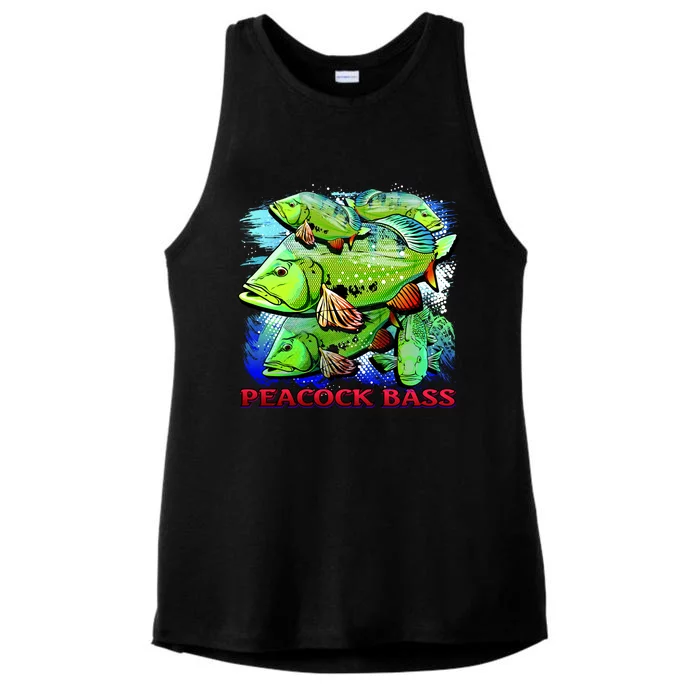 Peacock Bass Ladies Tri-Blend Wicking Tank