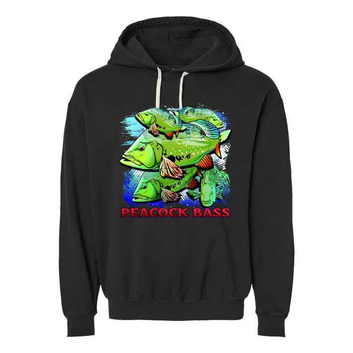 Peacock Bass Garment-Dyed Fleece Hoodie