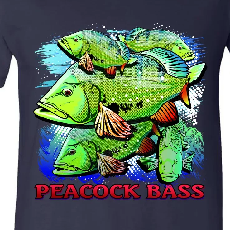 Peacock Bass V-Neck T-Shirt