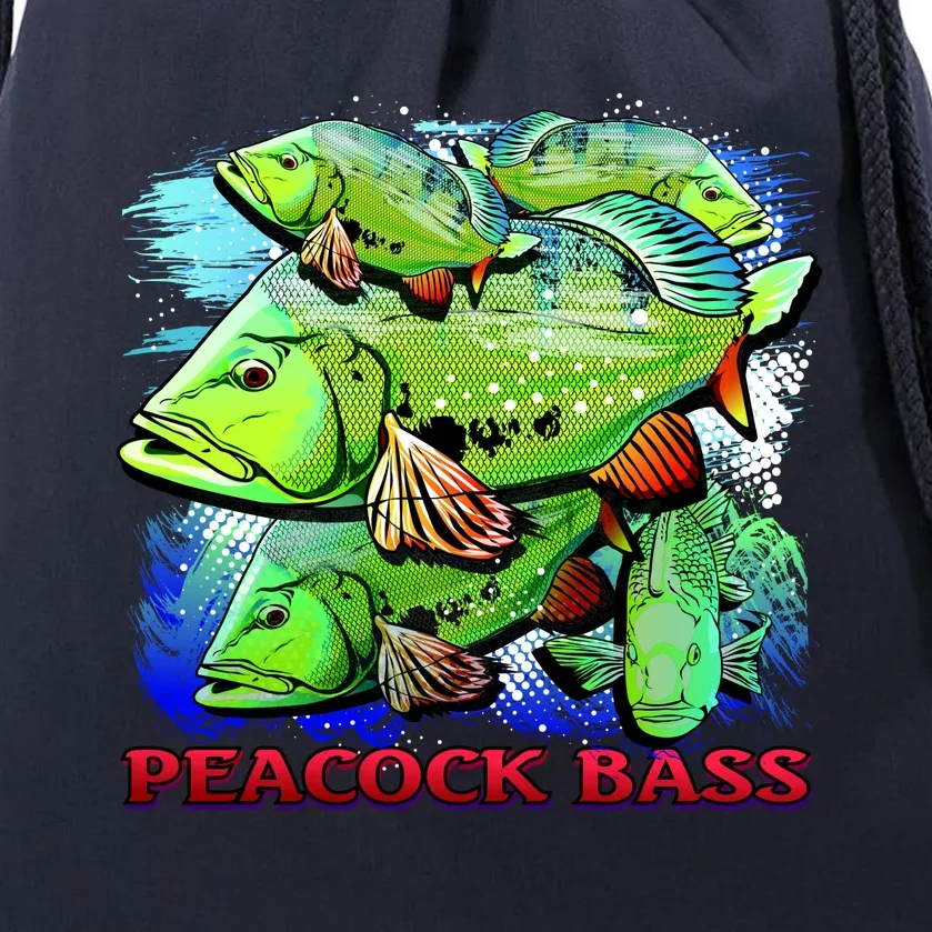 Peacock Bass Drawstring Bag