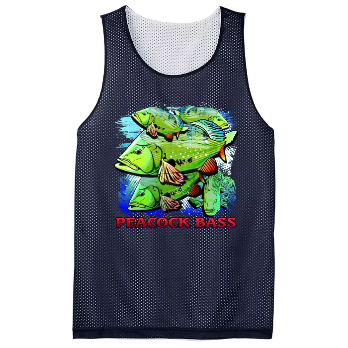 Peacock Bass Mesh Reversible Basketball Jersey Tank