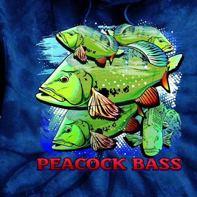 Peacock Bass Tie Dye Hoodie