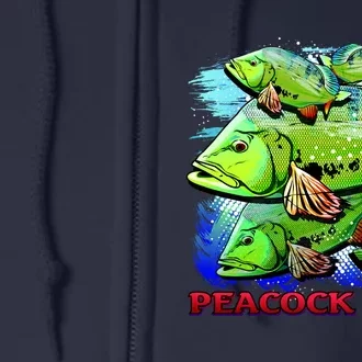 Peacock Bass Full Zip Hoodie