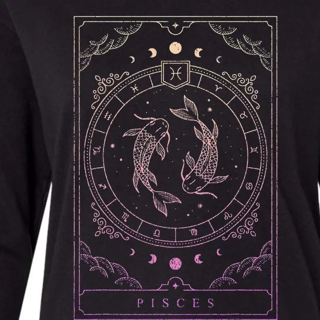 Pisces Birthday Present Wo Zodiac Sign Pisces Womens Cotton Relaxed Long Sleeve T-Shirt