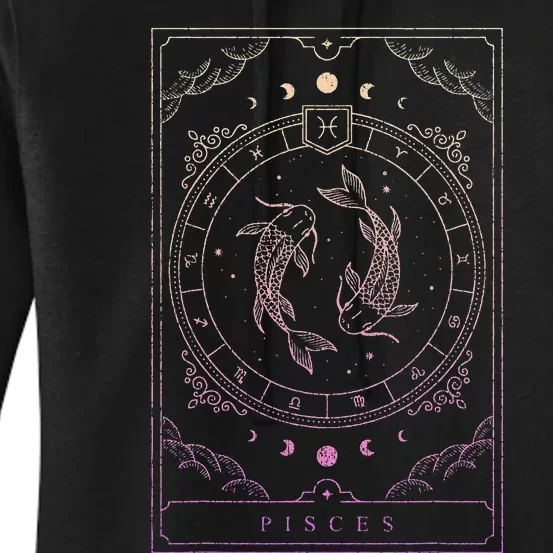 Pisces Birthday Present Wo Zodiac Sign Pisces Women's Pullover Hoodie