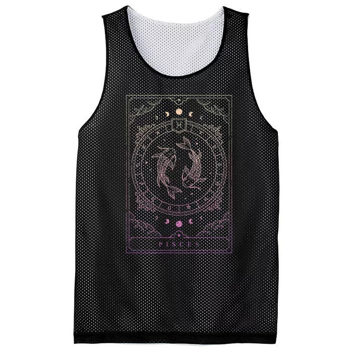 Pisces Birthday Present Wo Zodiac Sign Pisces Mesh Reversible Basketball Jersey Tank