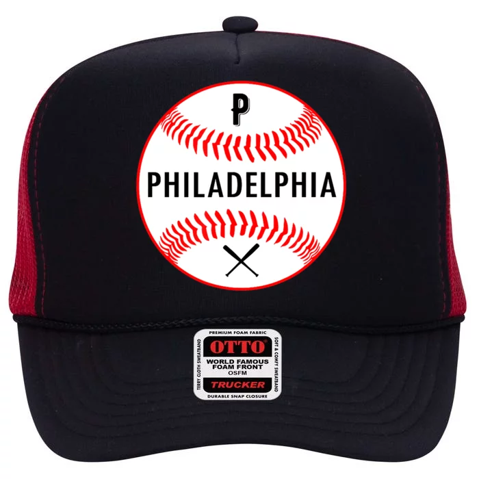 Philadelphia Baseball Philadelphia Pennsylvania High Crown Mesh Trucker Hat