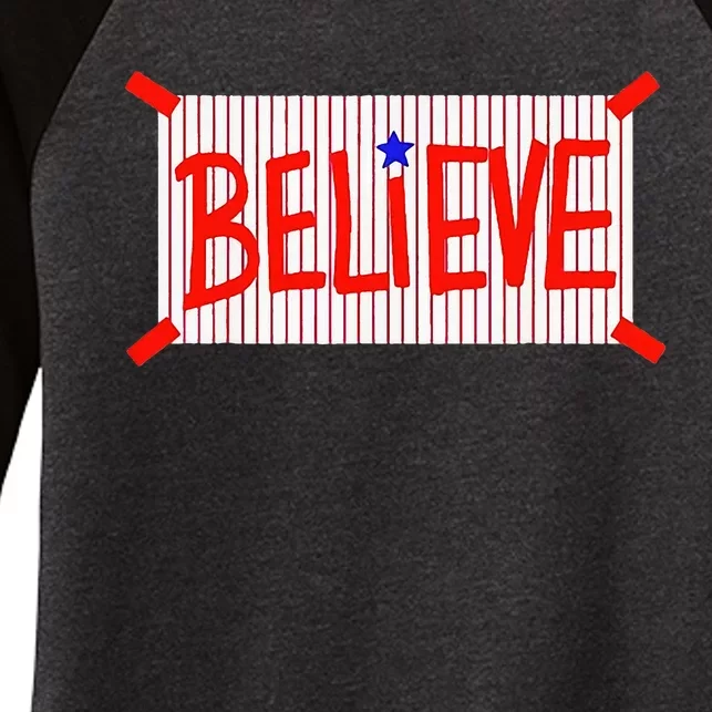 Philly Believe Women's Tri-Blend 3/4-Sleeve Raglan Shirt