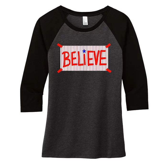 Philly Believe Women's Tri-Blend 3/4-Sleeve Raglan Shirt