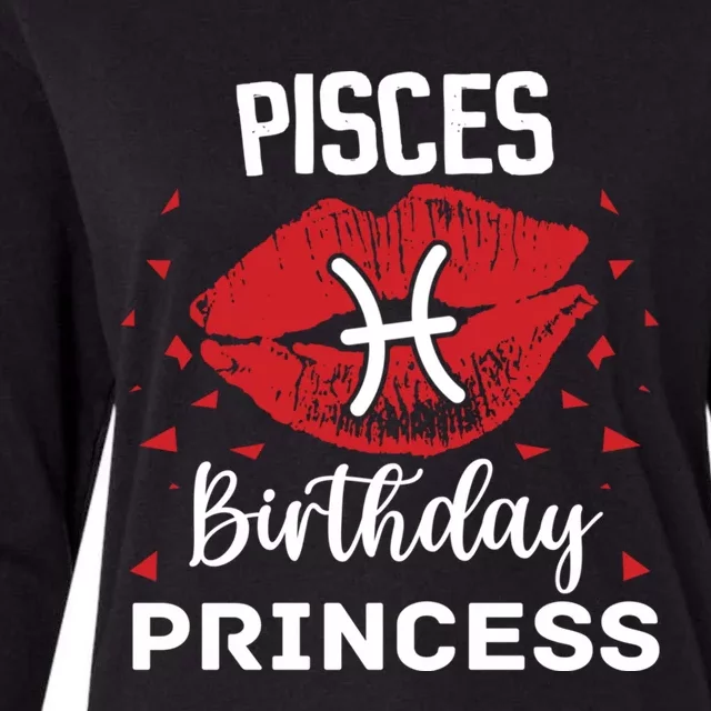 Pisces Birthday Princess Zodiac Gift Womens Cotton Relaxed Long Sleeve T-Shirt