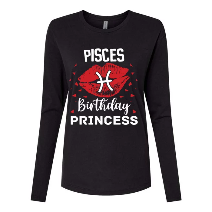 Pisces Birthday Princess Zodiac Gift Womens Cotton Relaxed Long Sleeve T-Shirt