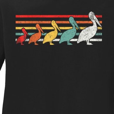 Pelican Bird Ladies Missy Fit Long Sleeve Shirt