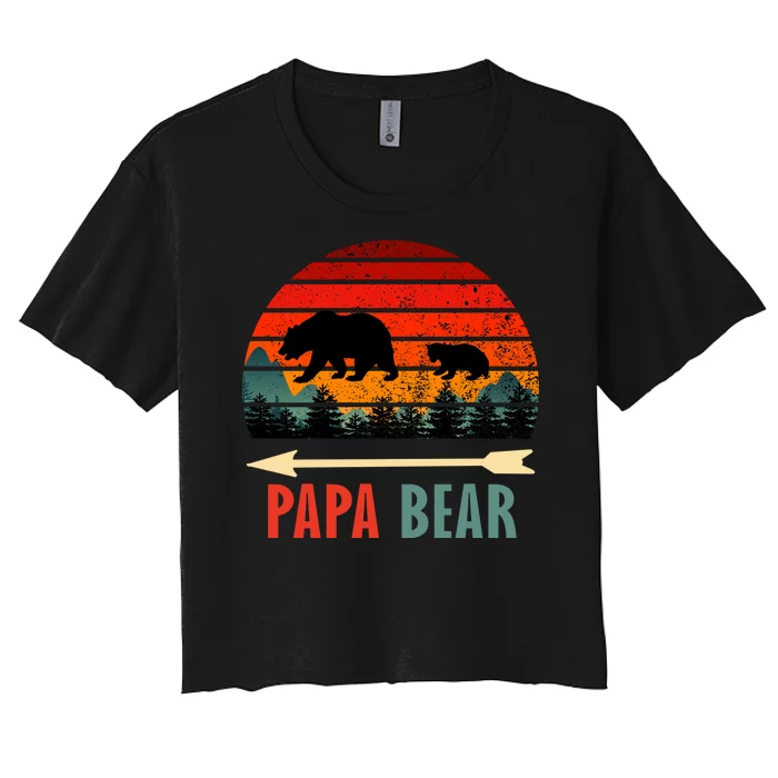 Papa Bear Women's Crop Top Tee