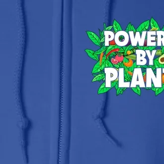 Powered By Plants Cute Gift Full Zip Hoodie