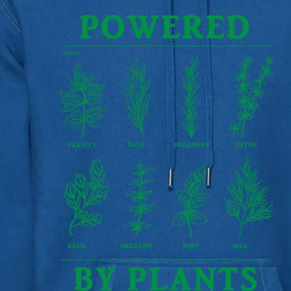 Powered By Plants Vegan Vegetarian Plantgiftbased Gift Premium Hoodie