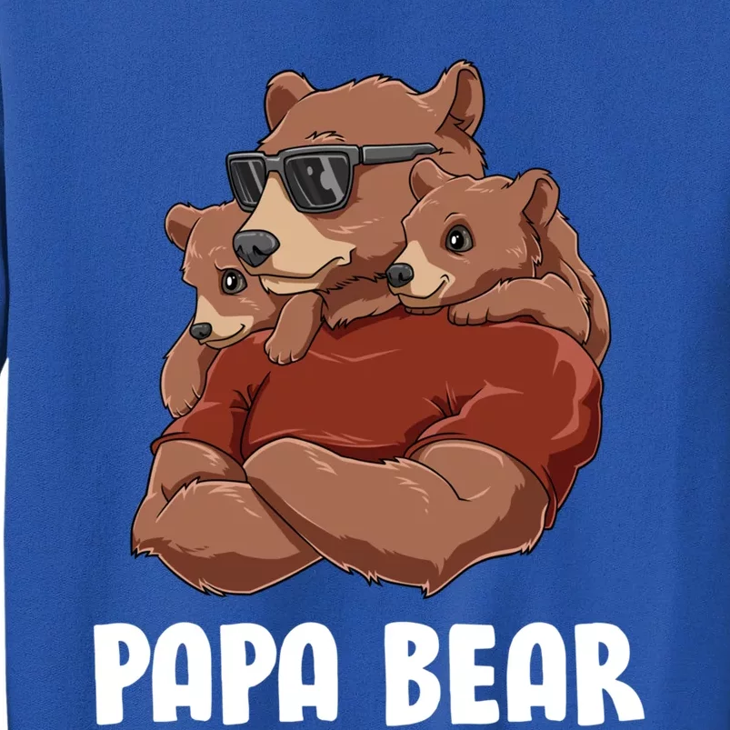 Papa Bear Papa Of Twins Siblings Daughter Son Papa Bear Gift Sweatshirt