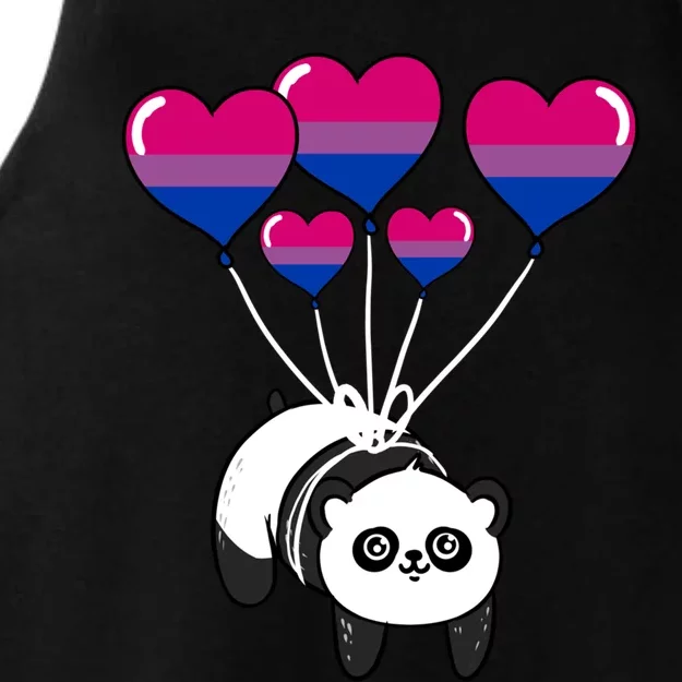 Panda Bisexual Pride Gift Ladies Tri-Blend Wicking Tank