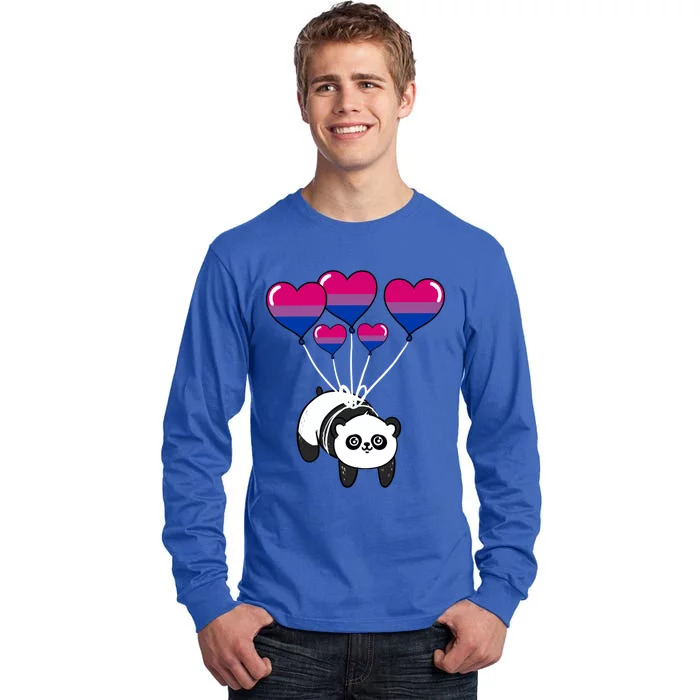 Panda Bisexual Pride Gift Tall Long Sleeve T-Shirt