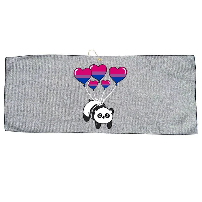 Panda Bisexual Pride Gift Large Microfiber Waffle Golf Towel