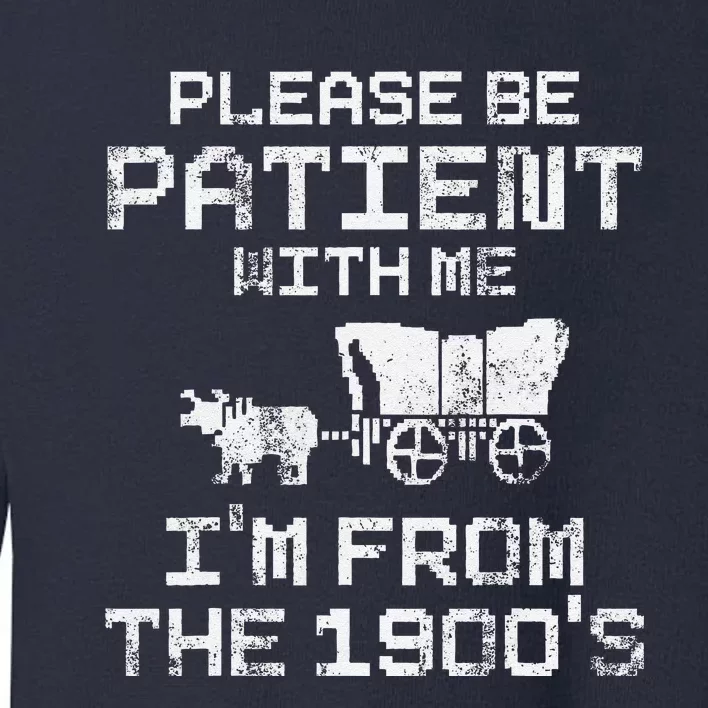 Please Be Patient With Me IM From The 1900S Funny Saying Toddler Sweatshirt