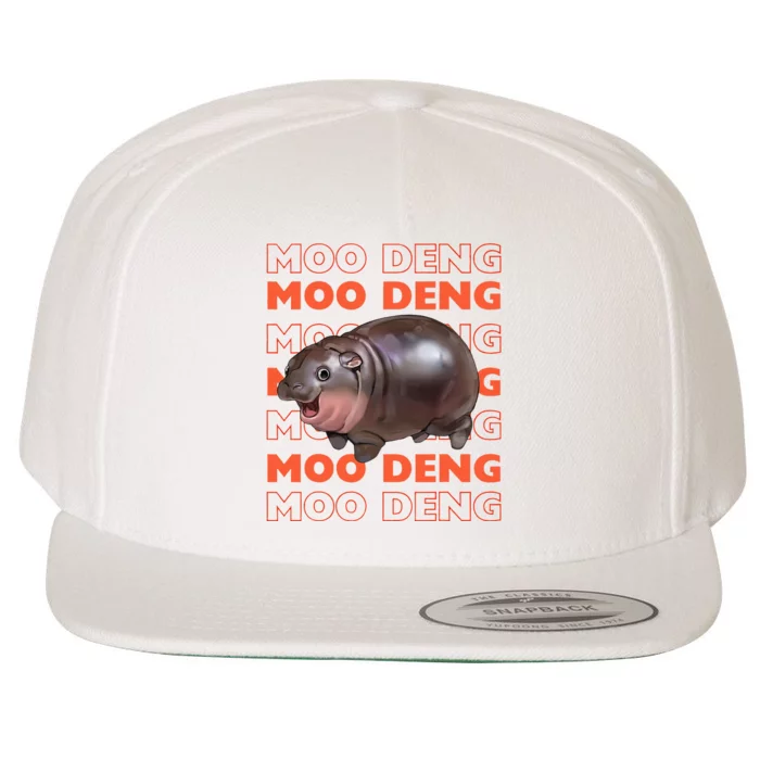 Pygmy Bouncy Pig In Thai Costume Moo Deng Wool Snapback Cap