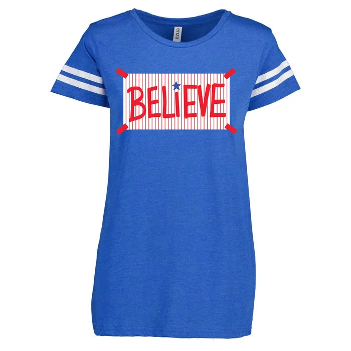 Philly_ Believe Enza Ladies Jersey Football T-Shirt