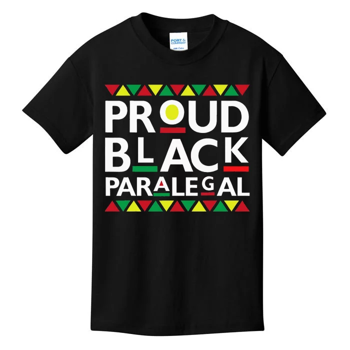 Proud Black Paralegal African American History Month Pride Kids T-Shirt