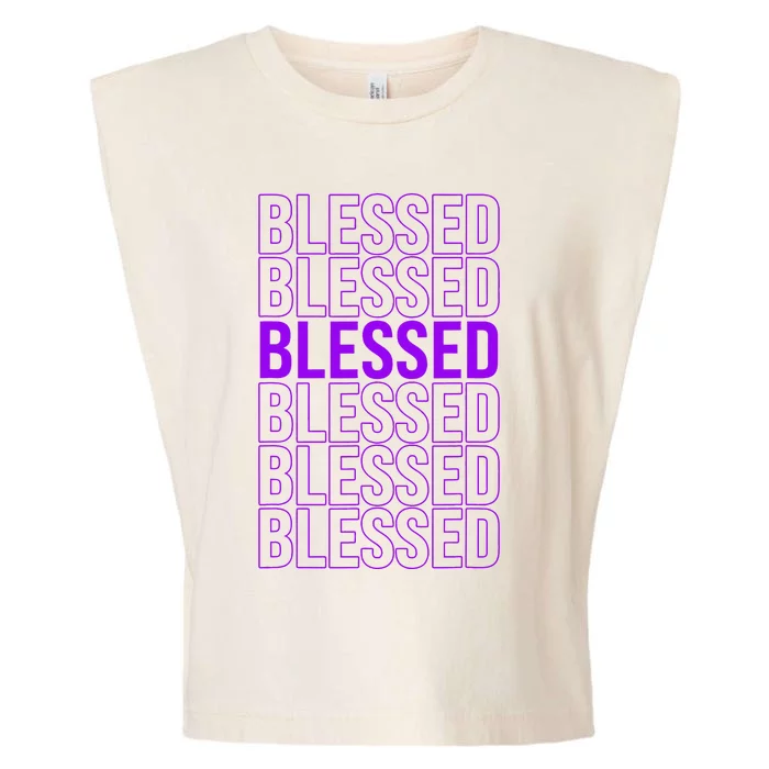 Purple Blessed Purple Garment-Dyed Women's Muscle Tee