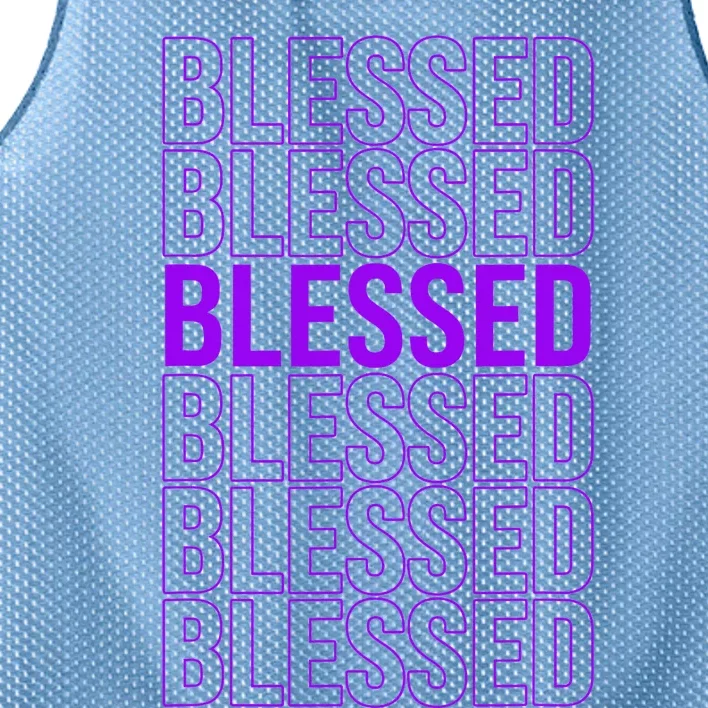 Purple Blessed Purple Mesh Reversible Basketball Jersey Tank