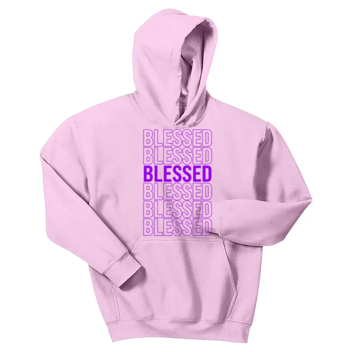 Purple Blessed Purple Kids Hoodie