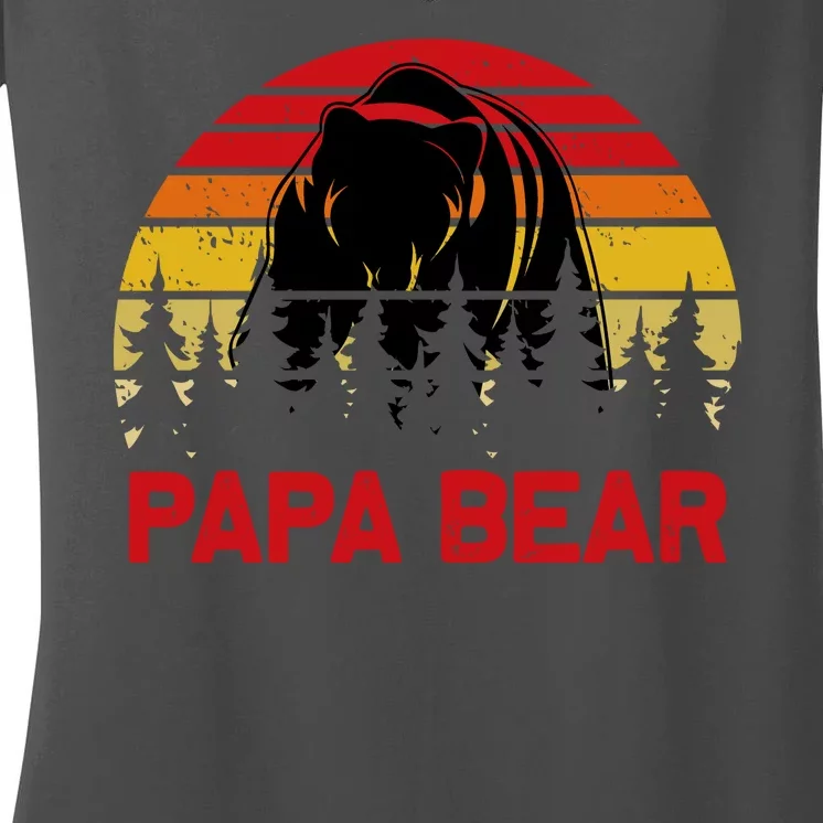 Papa Bear Women's V-Neck T-Shirt