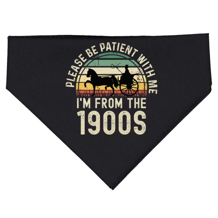 Please Be Patient With Me IM From The 1900s USA-Made Doggie Bandana