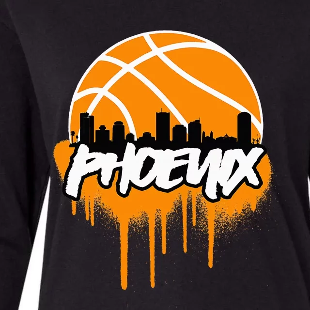 Phx Basketball Womens Cotton Relaxed Long Sleeve T-Shirt