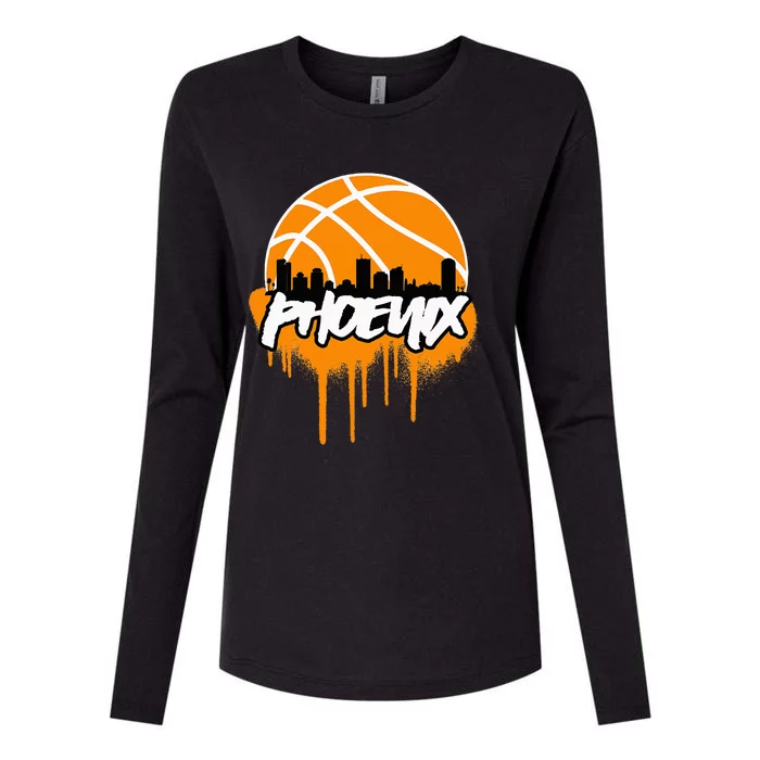 Phx Basketball Womens Cotton Relaxed Long Sleeve T-Shirt