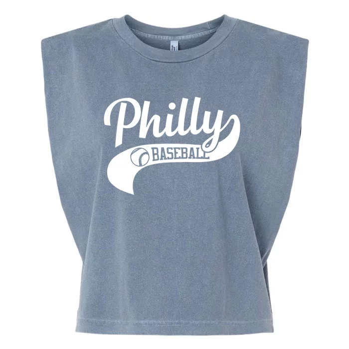 Philly Baseball Player Garment-Dyed Women's Muscle Tee