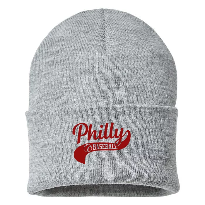 Philly Baseball Player Sustainable Knit Beanie