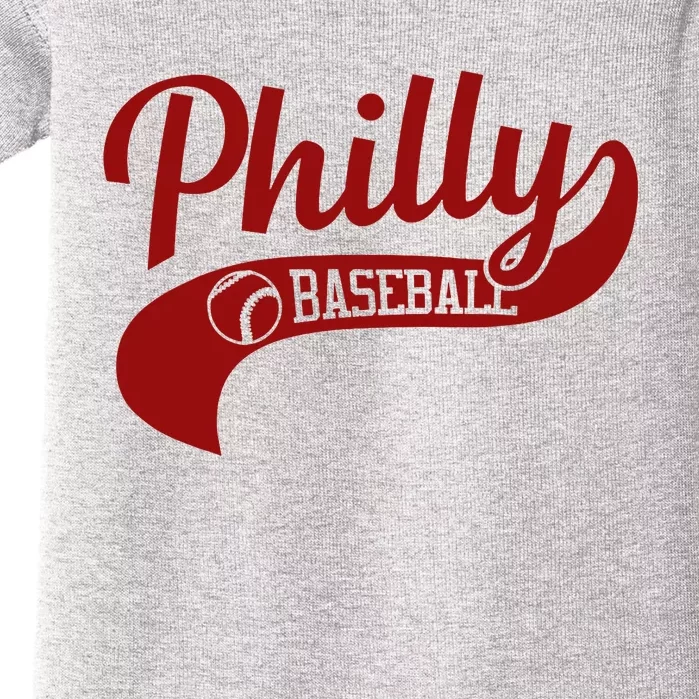 Philly Baseball Player Baby Bodysuit