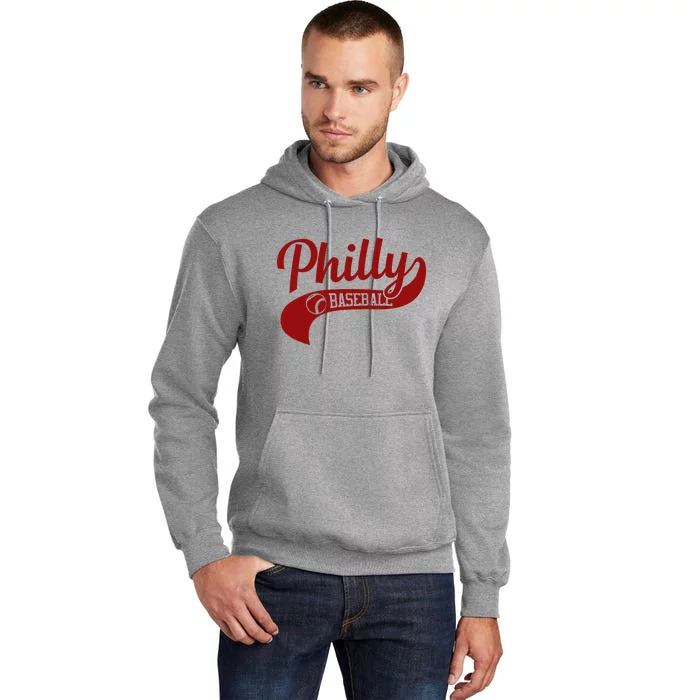 Philly Baseball Player Tall Hoodie